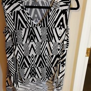 Calvin Klein black grey zipper top M like new